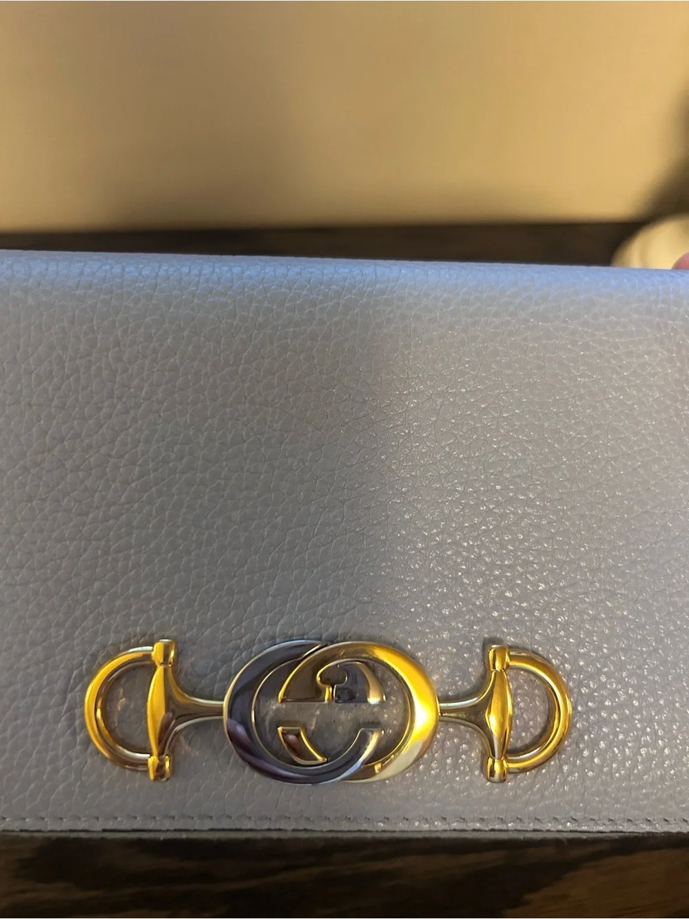 Gucci Zumi Zip Around Wallet in Baby Blue